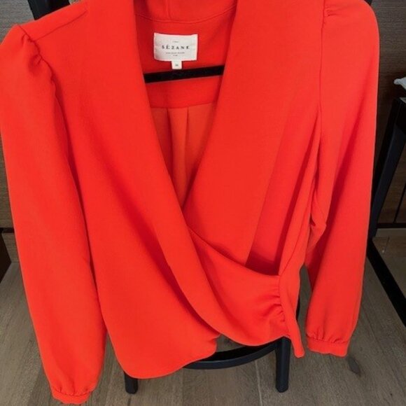 Sezane Red Blouse - Picture 4 of 8